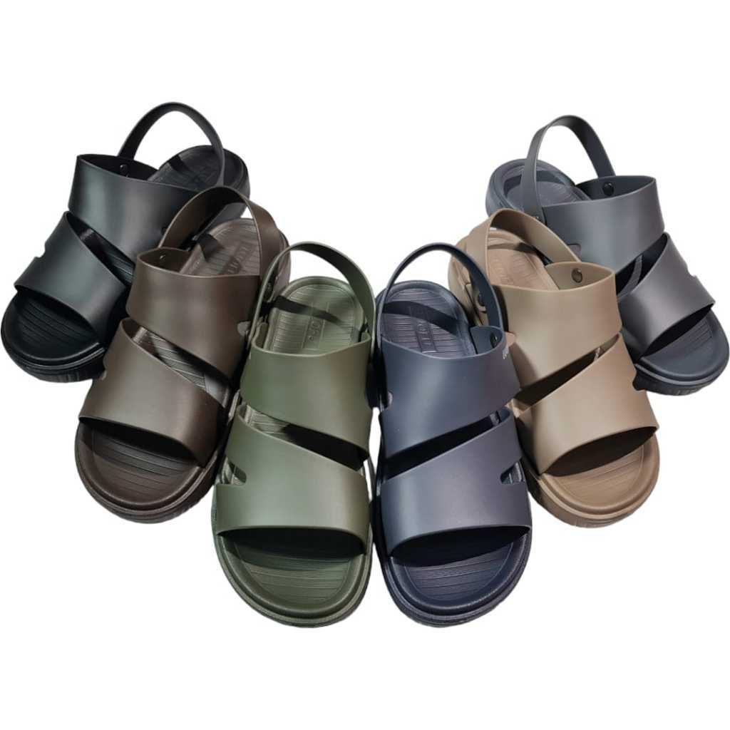 Luofu Sandal Selop Pria Import Silang Z Tali Belakang Empuk E6235-PLS (D1)Luofu Bara Bara
