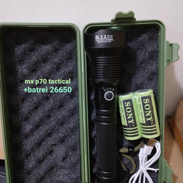 TACTICAL 5.11 SERIES 88000W MX-P70.senter LEED 90,000 lumens - +batrei 26650