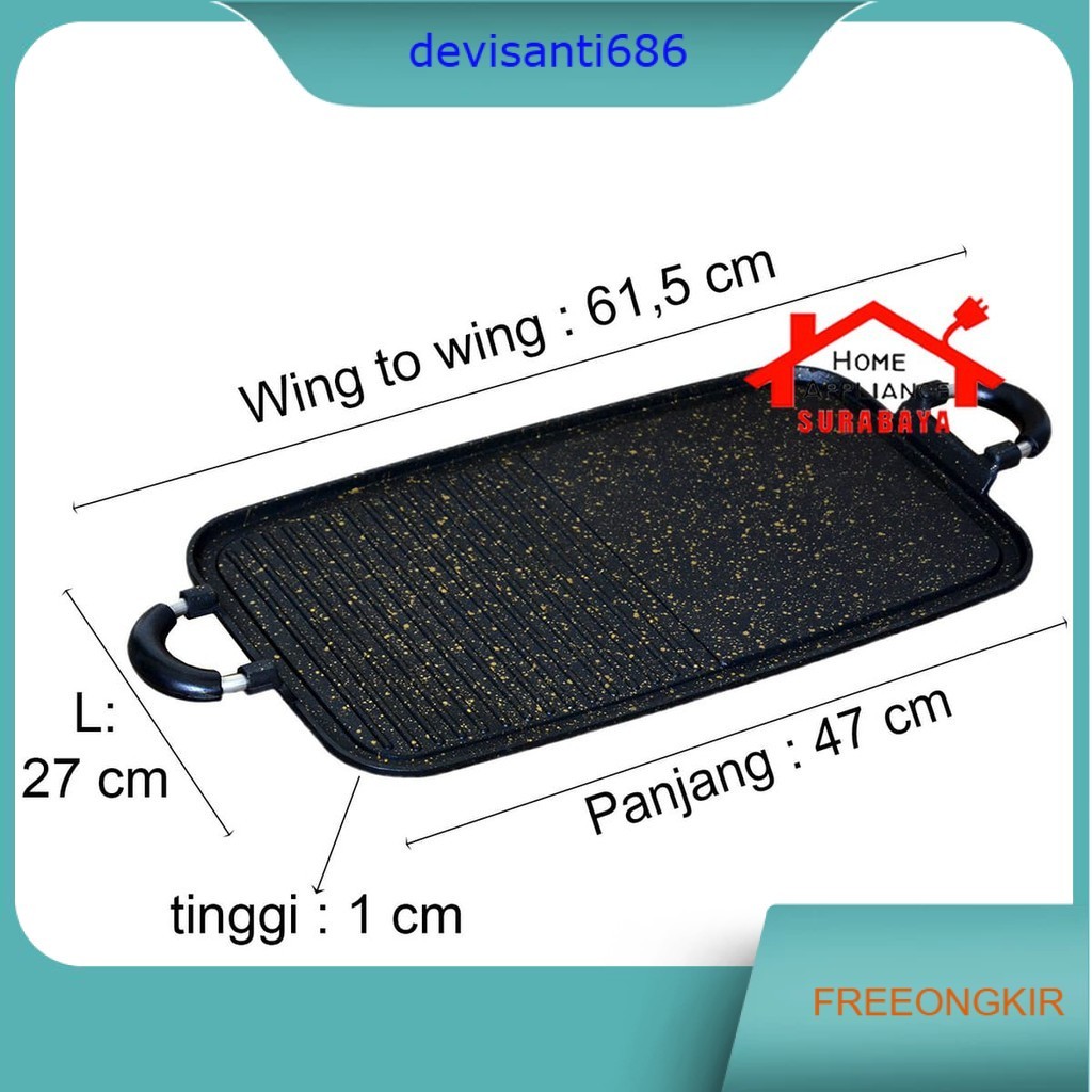 Multi Grill Pan - Wajan Panggang Serbaguna Q2 8516 / Q2-8516