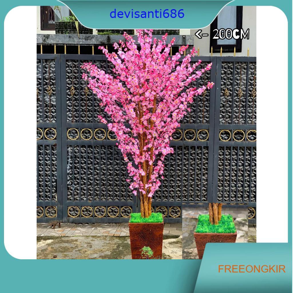 POHON SAKURA JUMBO Tinggi 2Meter / sakura plastik / hiasan sakura / sakura hias / sakura dekorasi / 