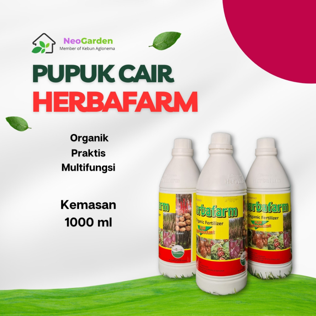 MAHAA.STORE Pupuk Organik HERBAFARM Cair - Kemasan 1 Liter Pupuk Tanaman