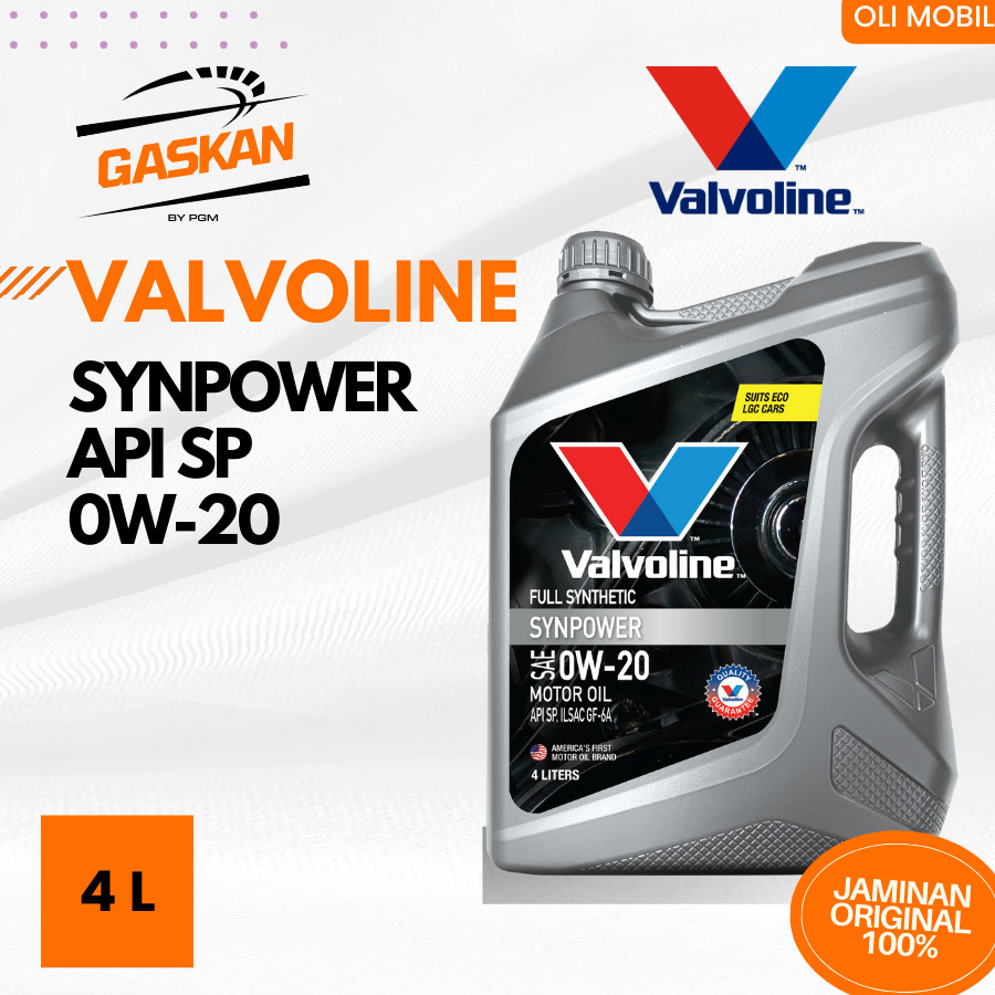 Oli Mobil VALVOLINE Synpower API SP 0W20 4L Galon (Dijamin Ori 100%)