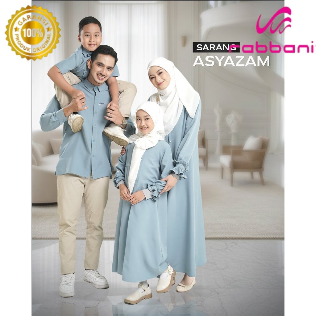 Rabbani ori - Gamis Kemko Anak Sarang Asyazam | Sarimbit keluarga | Sarimbit Couple keluarga | Baju 