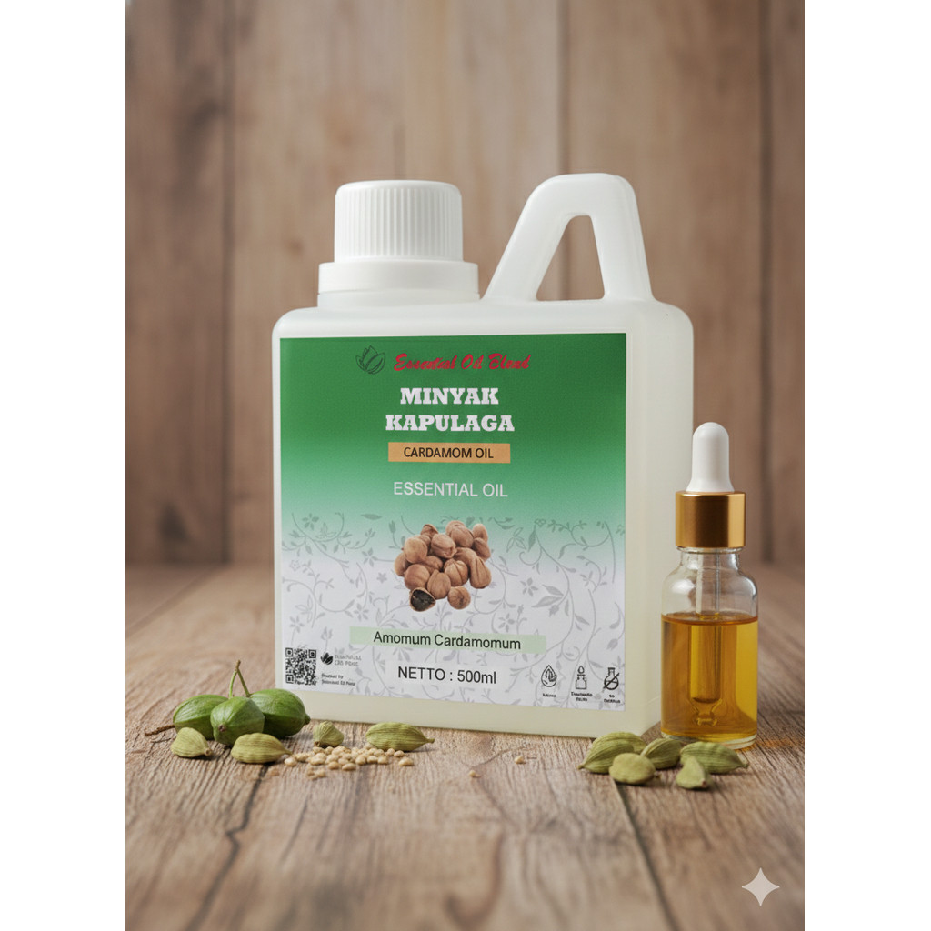 500ml Minyak Kapulaga Essential Oil - Minyak Esensial Cardamom Aromaterapi