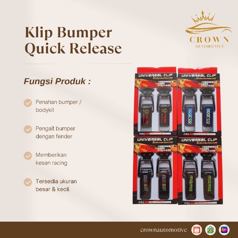 Klip Bumper Mobil Universal / Kancing Bumper / Klip Bemper Universal