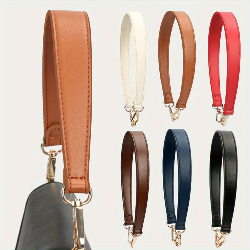 Tali Tas Kulit Imitasi, Pegangan Tas Tangan, Tali Tas Pendek, Tali Dompet, Gesper Emas, Pengganti Ta