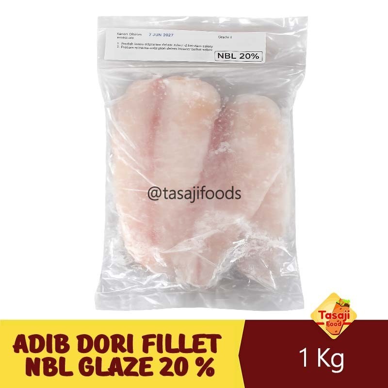 Adib Dori Fillet 1 Kg NBL Glaze 20 % Pangasius SP Grosir