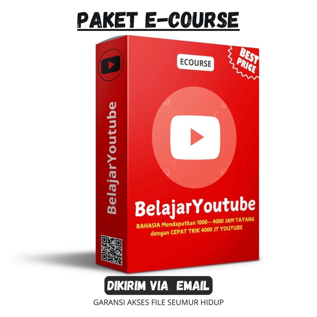 ECOURSE - BELAJAR YOUTUBE - RAHASIA Mendapatkan 1000. 4000 JAM TAYANG dengan CEPAT TRIK 4000 JT YOUT