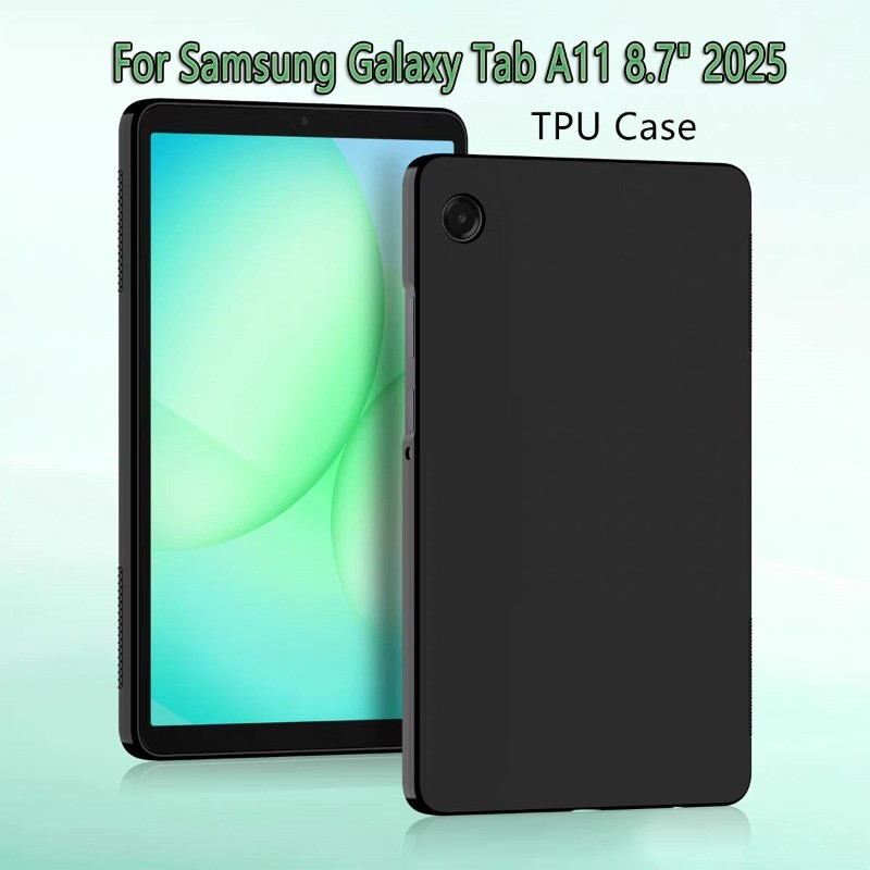 For Samsung Galaxy Tab A11 8.7 inch 2025 Protecti e Case SM-X130 SM-X133 X135N/G 8.7" Black Silicone