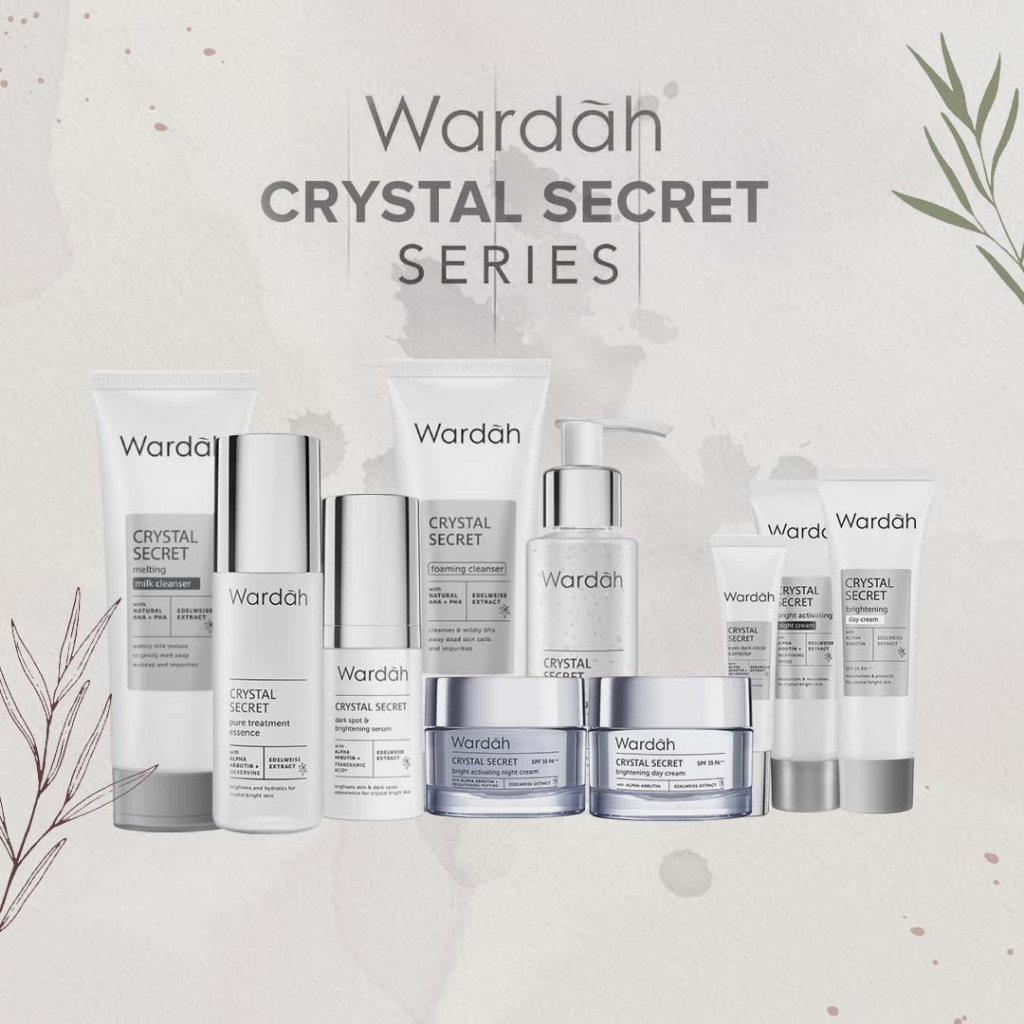 Wardah Paket Crystal Secret Series Dark Spot | Perawatan Wajah Menyamarkan Flek Hitam | BPOM