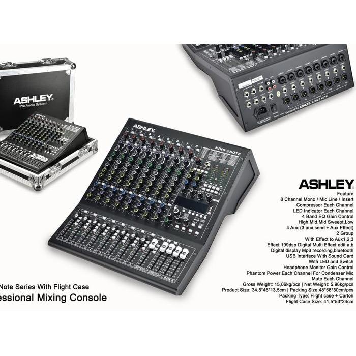 Mixer audio ashley KING 8 NOTE /  King8 note / King 8note - FREE HARDCASE