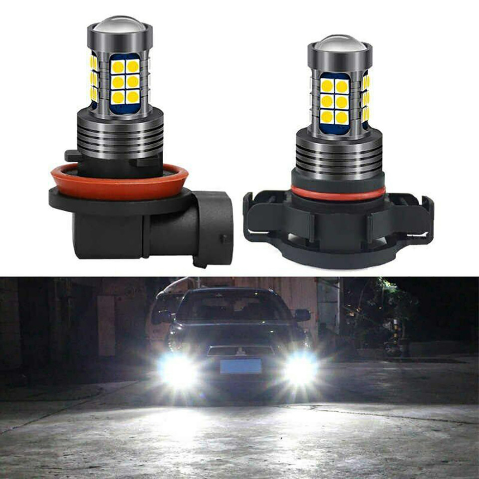 2PCS/Lot H7 H11 H16 P13W PSX26W PSX24W 2504 Canbus LED Car Bulb 2600Lm 3030 27smd Reverse DRL Light 