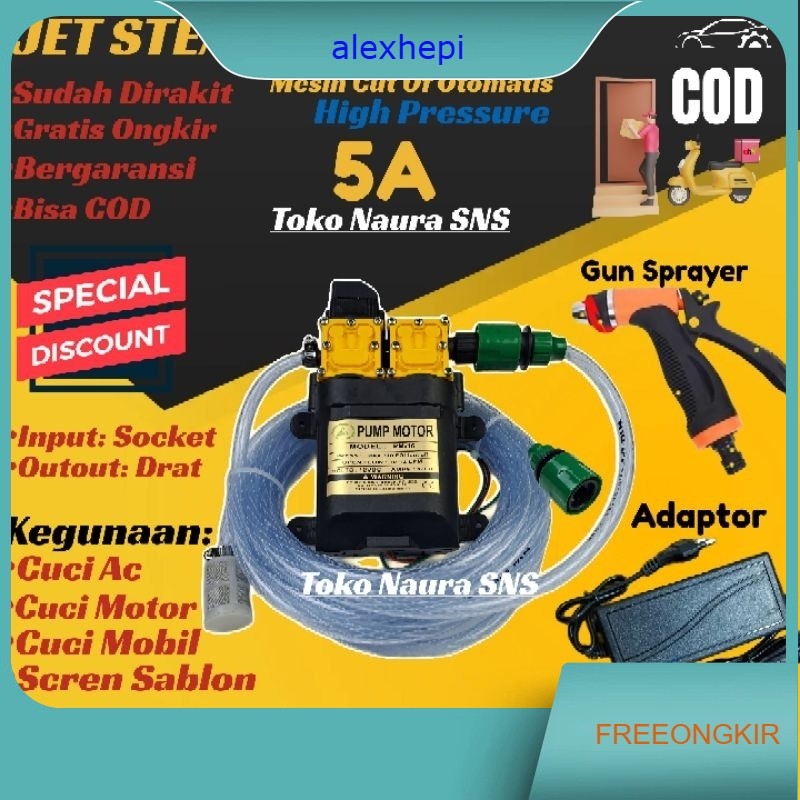 POMPA DC 320 PSI /High presure Alat cuci stim pompa Dc 320 psi Auto cut of mesin dobel pompa
