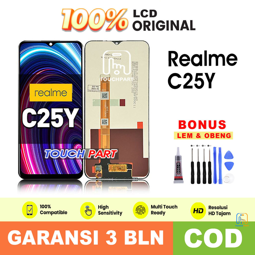 LCD Realme C25Y Original fullset Touchscreen ori