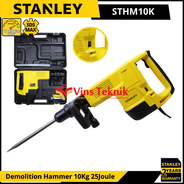 STANLEY STHM10K Mesin Bobok Beton 10Kg Jack Hammer Demolition Hammer 1.600Watt STHM10