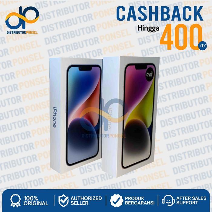 Apple iPhone 14 Garansi Resmi 128GB 256GB 512GB iP14 iP 14 Not iPhone 13 - Blue