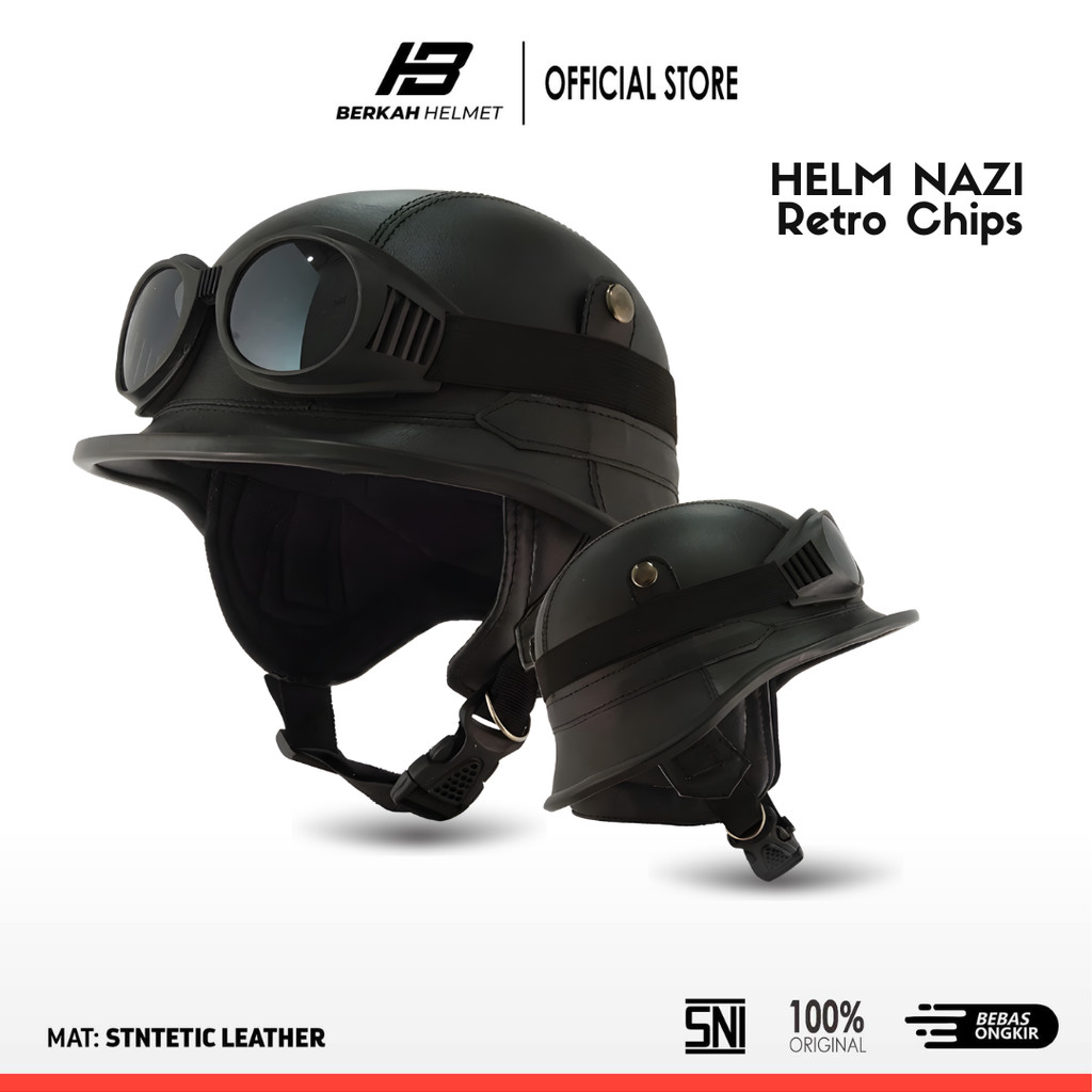 Helm Dewasa Nazichips Tentara Jerman Vintage Vespa Anak Motor