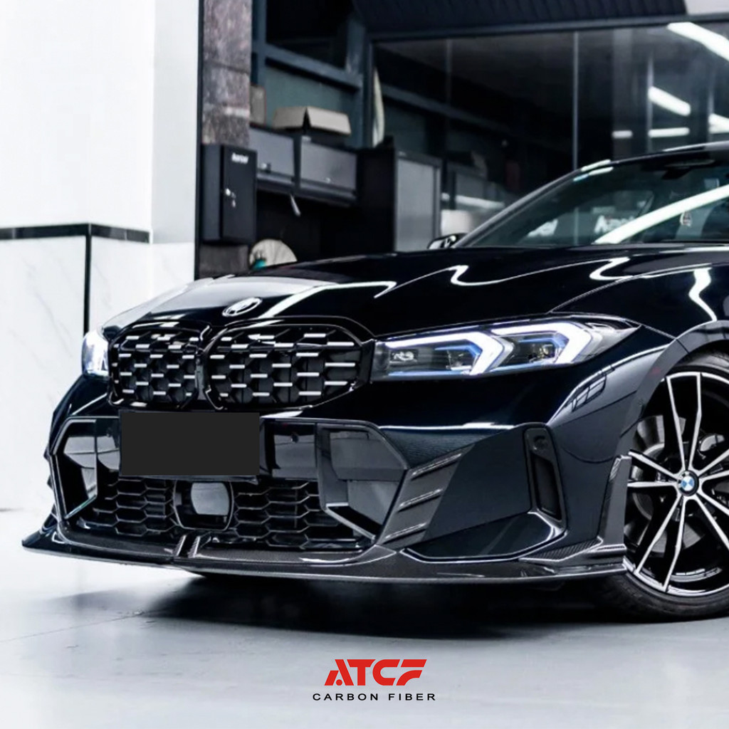 For BMW G20 G21 LCI Front lip V1  Carbon Fiber