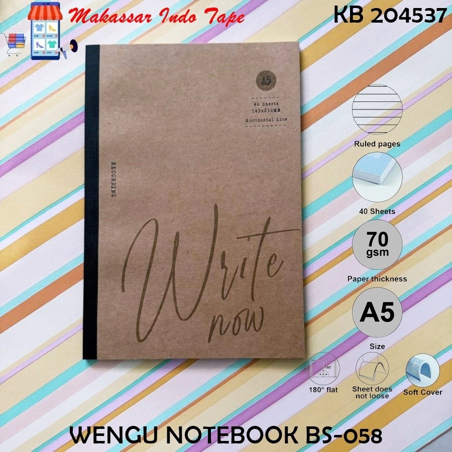 [1 PCS] WENGU NOTEBOOK BS-058 BUKU CATATAN BUKU TULIS