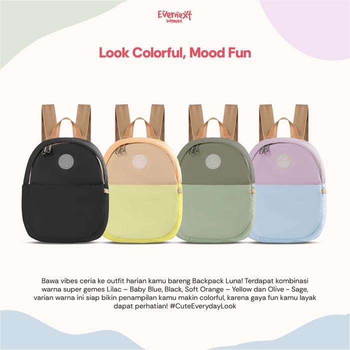 EVERNEXT WOMEN  Tas Ransel Wanita Tas Punggung Laptop Backpack Luna Tas Sekolah Tas Kuliah Wanita - 