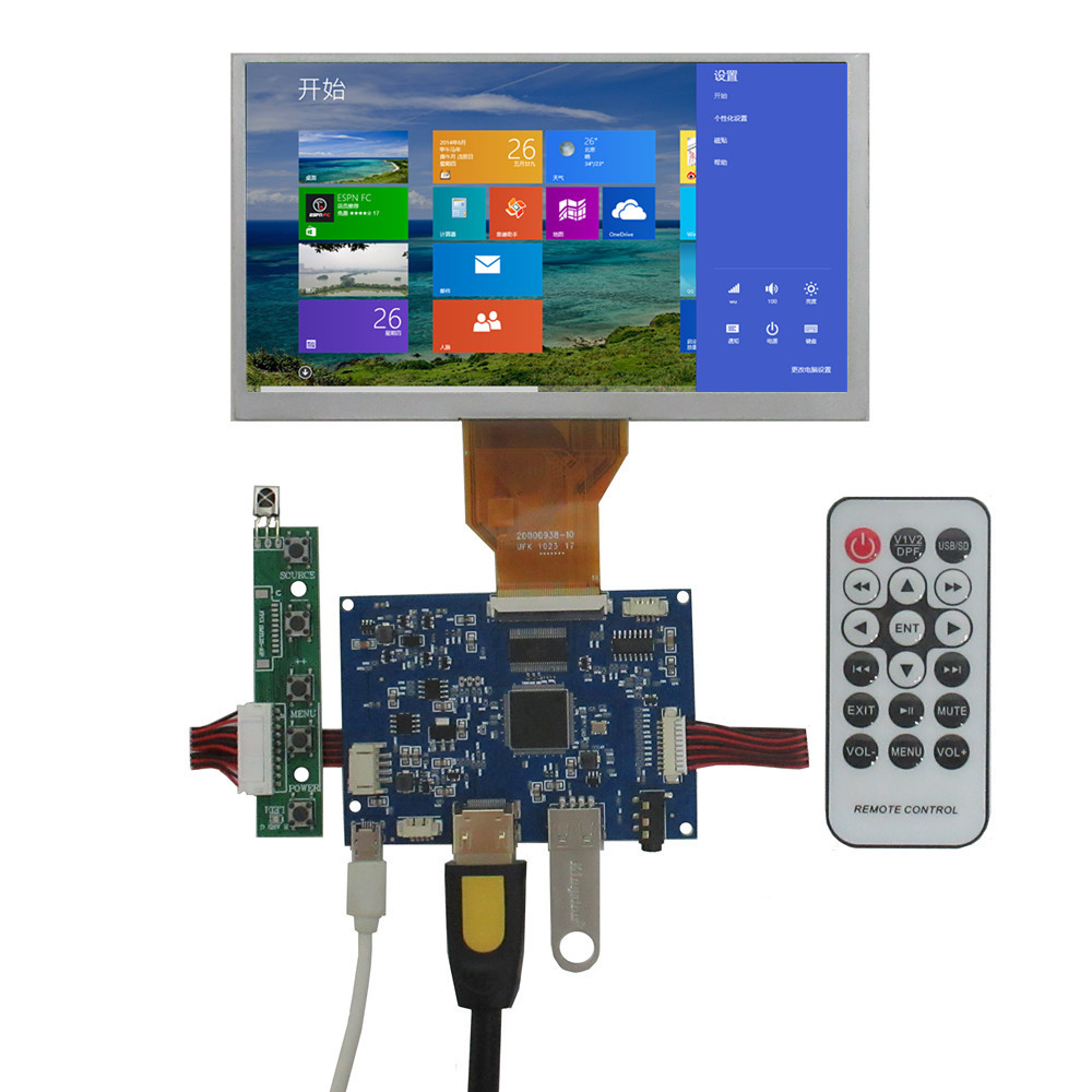 7 inch LCD Screen splay Y Monitor Driver Control Board U sk HDMIcompatible For Raspberry Pi BananaOr