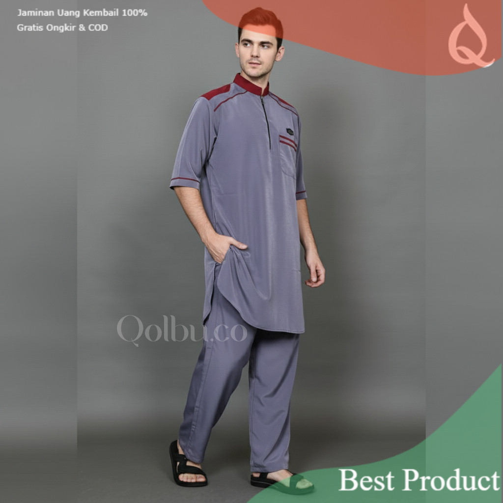 setelan pakistan pria dewasa / koko setelan gamis dewasa / jubah baju koko kurta dewasa- pakaian pri