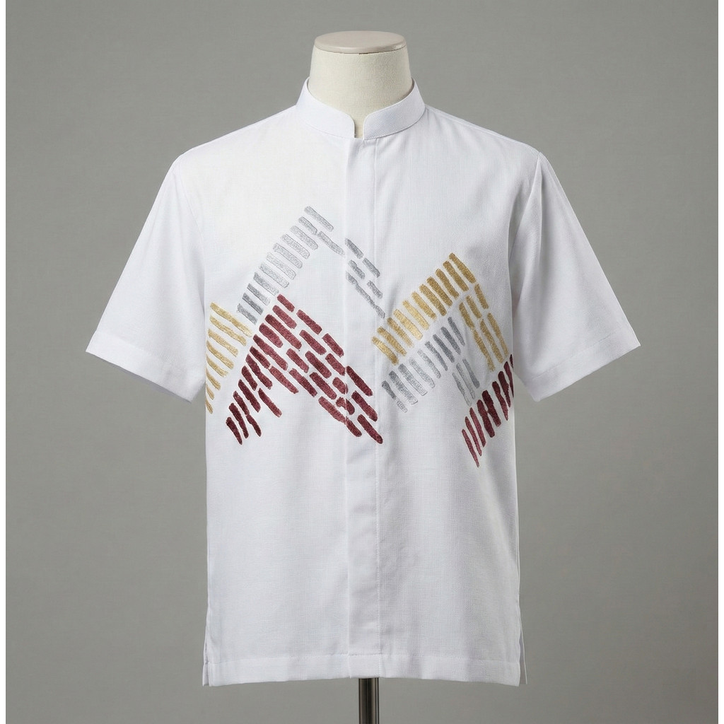 Koko Couple Ayah Anak Bordir Abdillah Lengan Pendek Baju Lebaran Ramadhan Modern Elegan