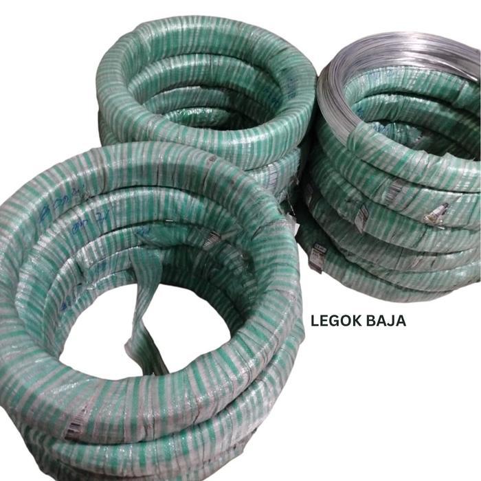 KAWAT GALVANIS BWG / KAWAT BESI / KAWAT SENG PUTIH / KAWAT BENDRAT PUTIH PER KG - BWG 8 (4.2mm)