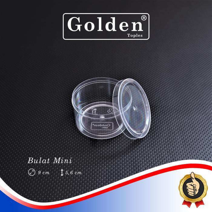 Toples Bulat Mini / Toples Kue Kering / Toples Golden Terlaris