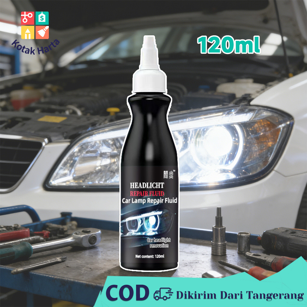 Cairan Perbaikan Kap Lampu Headlamp Restorer 120ml Auto Detailing Nano Coating Poles