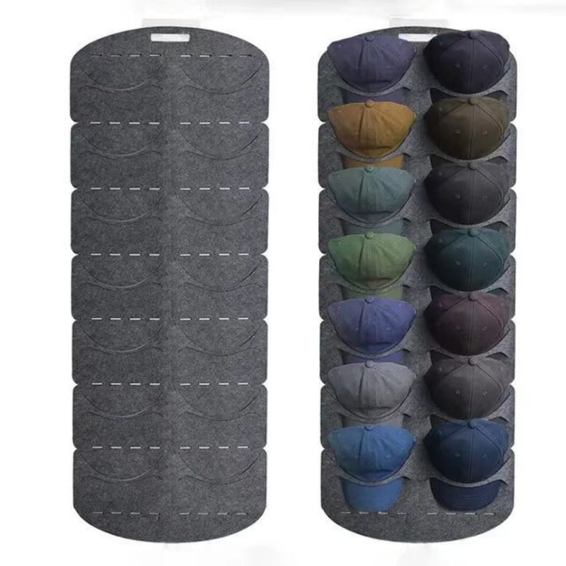 Rak Topi Gantung Dinding Klip Topi Merasa Tempat Topi Organizer Hat Storage Tas Display Topi Felt