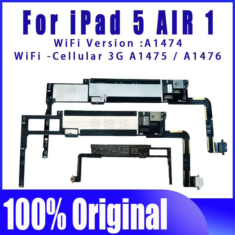 A1474 / A1475 or A1476 Original Free iCloud for iPad 5 Logic Boards Wifi Cellular for Ipad Air 1 Mot