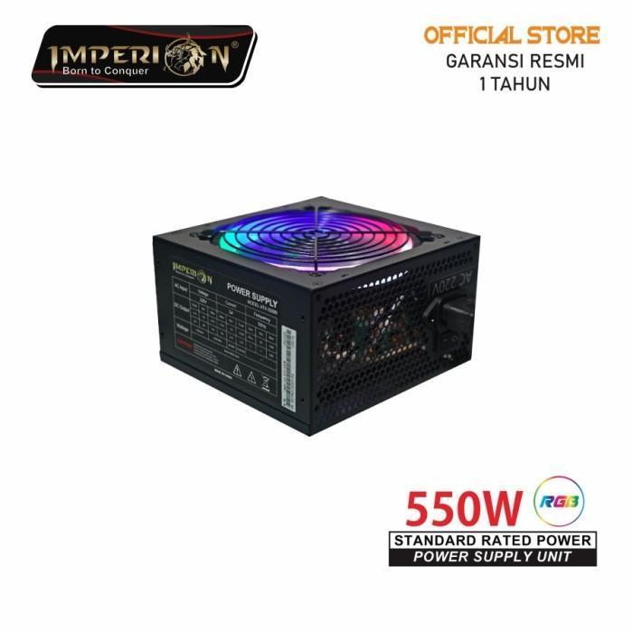 Imperion PSU 550W RGB with 6 Pin VGA Power Supply Laptop