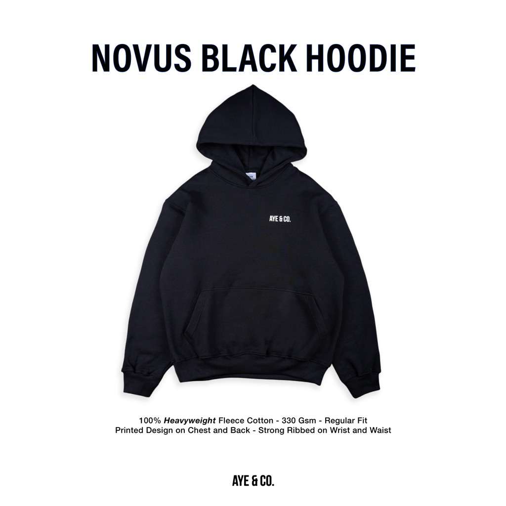 AYE & CO - Novus Black Heavyweight Hoodie