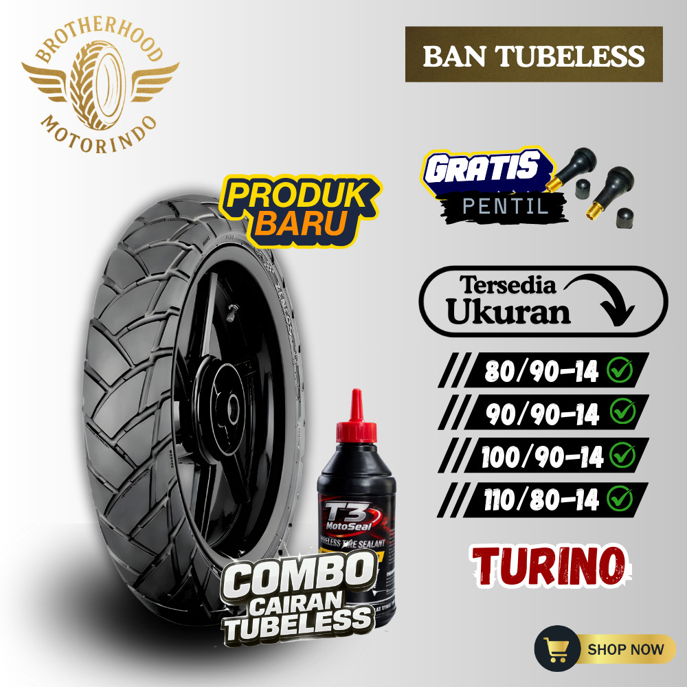 BAN ZENEOS TURINO TUBELESS (80/90-14 / 90/90-14 / 100/90-14 / 110/80-14) BAN TUBBLES / BAN MOTOR RIN