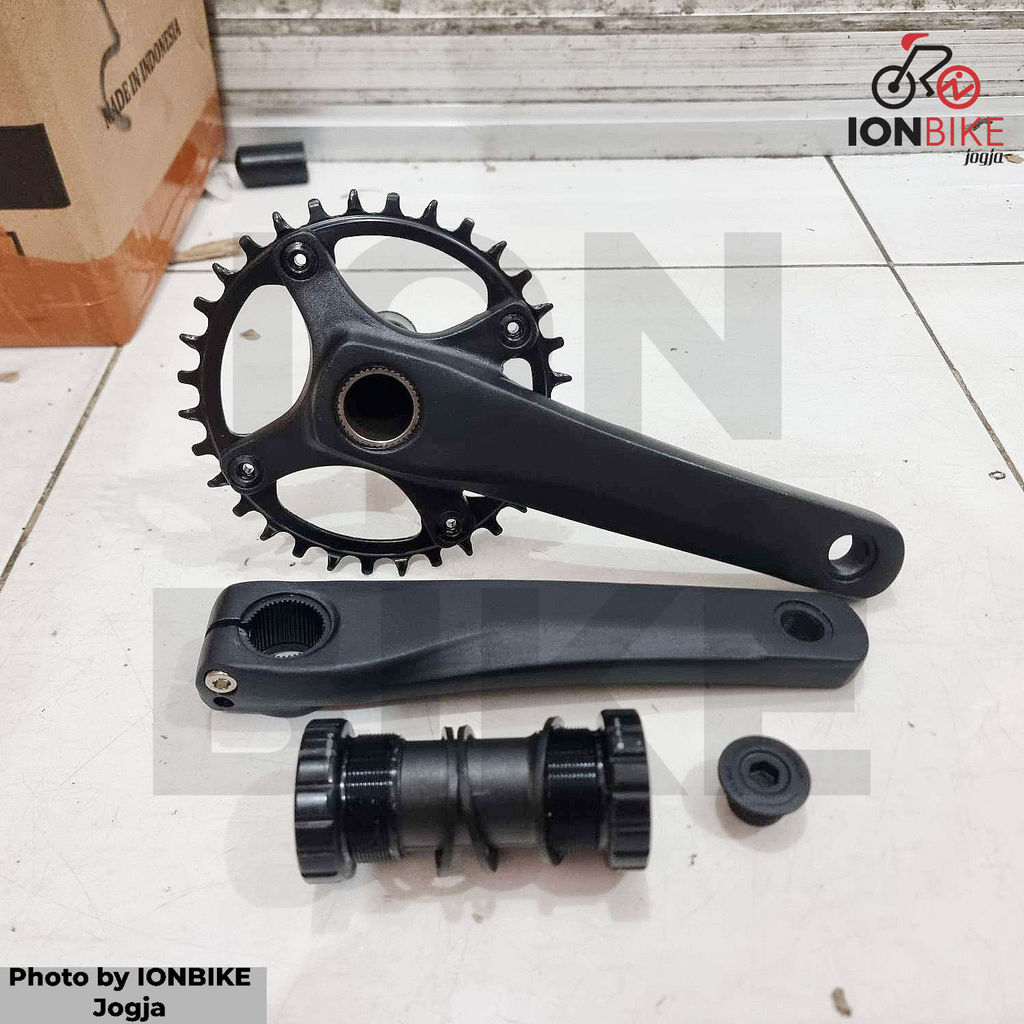 Crank SR11C 32T Single Speed Hollowtech 2 BCD 104 FREE BB - Crankset Set Sepeda BMX MTB Gunung Endur