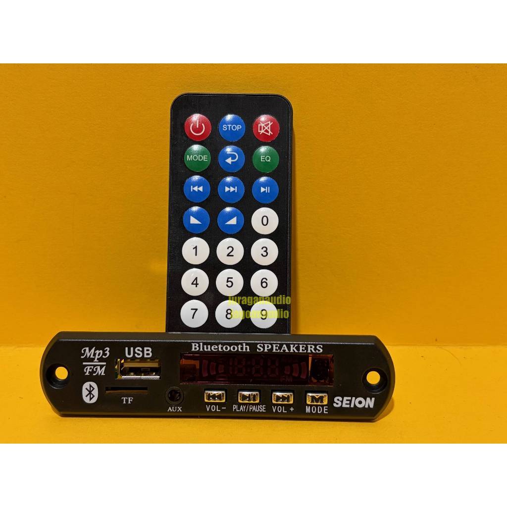 Papan Dekoder Modul Pemutar Kit MP3 Bluetooth FM Radio TF USB AUX Remote