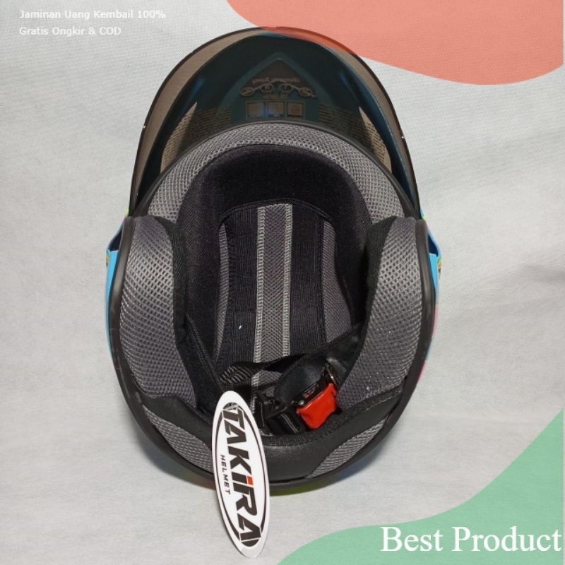 HELM MOTOR SNI HELM TAKIRA MOTIF WANITA HELM HALF FACE UNTUK REMAJA DEWASAsouvenir lainnya