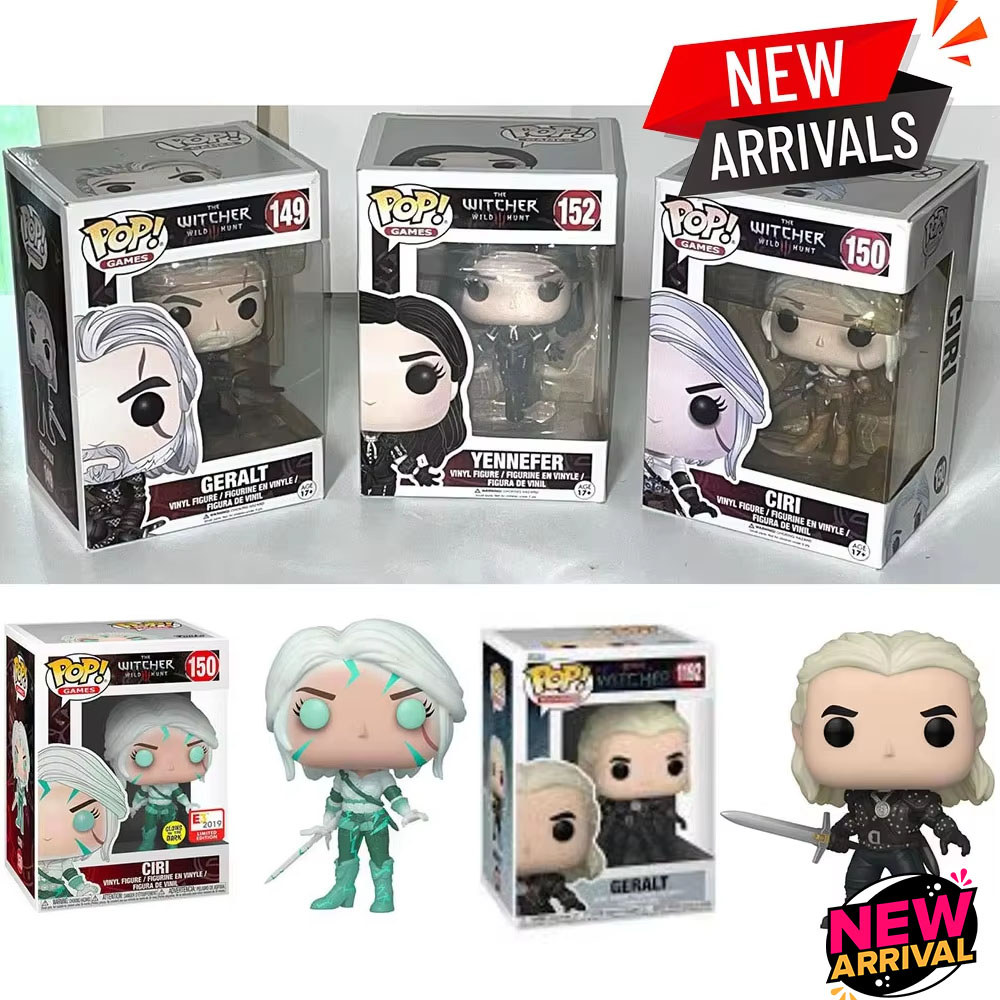 Funko Pop Games Witcheres Wild Hunt EREN Geralt #149 #1192 Ciri #150 Yennefer #152 Action Figure Toy