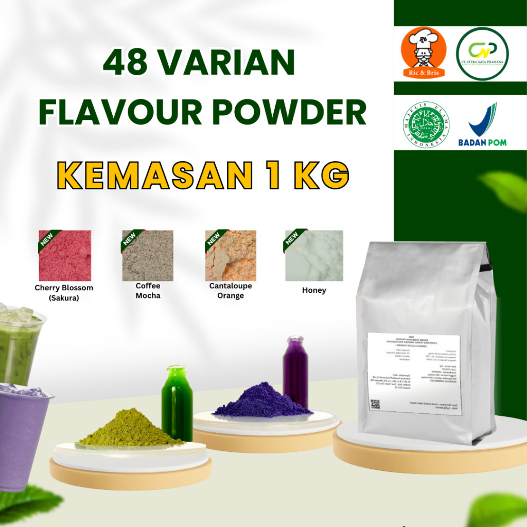 (Edoc3) Flavour Powder 1 Kg / Bubuk Perisa Flavour Minuman 1Kg/Bubuk Makanan dan Minuman /Aneka Bubu