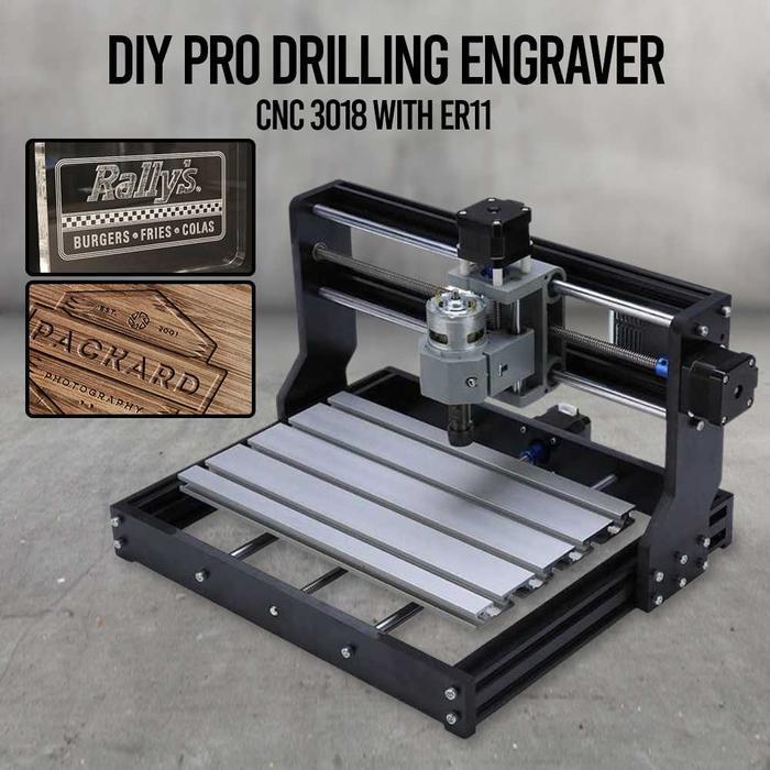 Mesin CNC Router CNC 3018 Pro Router Drilling Engraver with ER11- AP