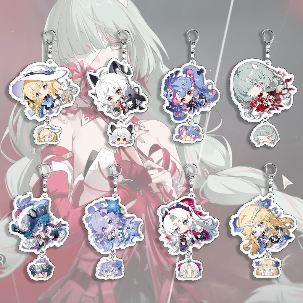 New style Wuthering Waves Anime Acrylic Keyain Cartoon y Creative Homemade Bag Decoration Pent Heigh