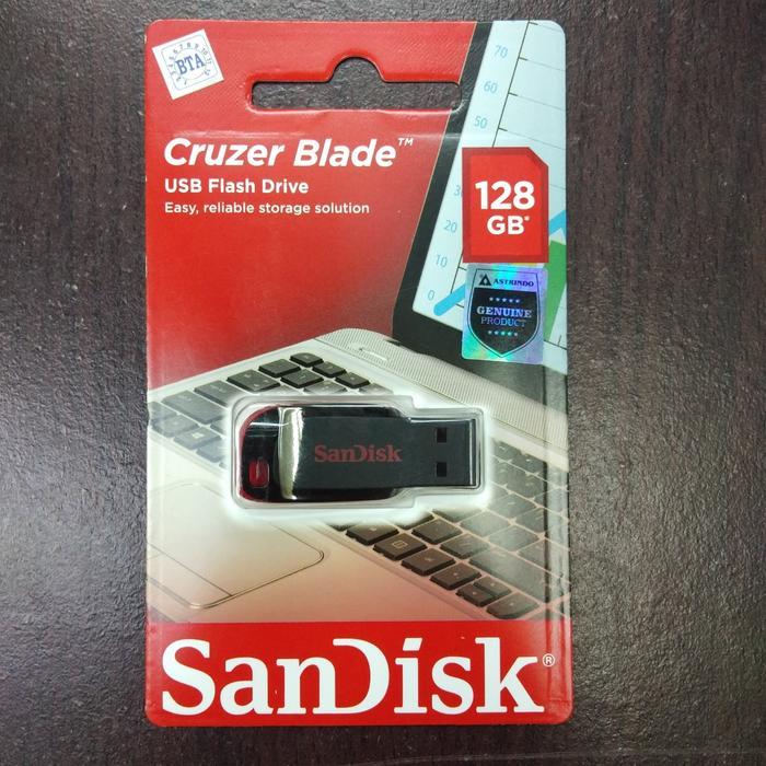 ORIGINAL SANDISK FLASHDISK 128GB CRUZER BLADE CZ50 USB FLASHDISK 128GB