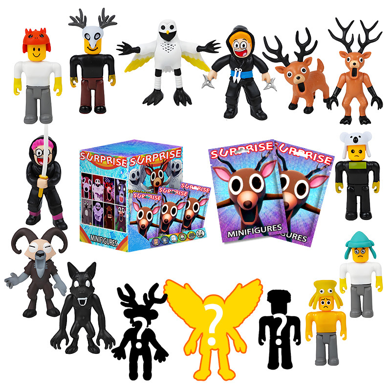 99 N-ights in The Forest Action Figure Toys Mystery Box, 5pcs Blind Box, 3 In The Deer Owl Ram Monst