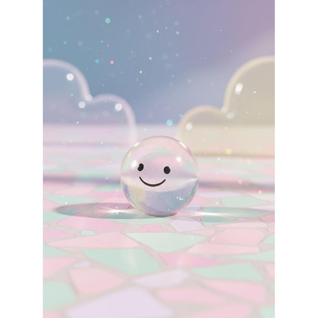 CLOVER Clear Smiley Moni Moni Mini Squishy CLEAR SMILEY MONI MONI MINI SQUISHY anti stress sensory m