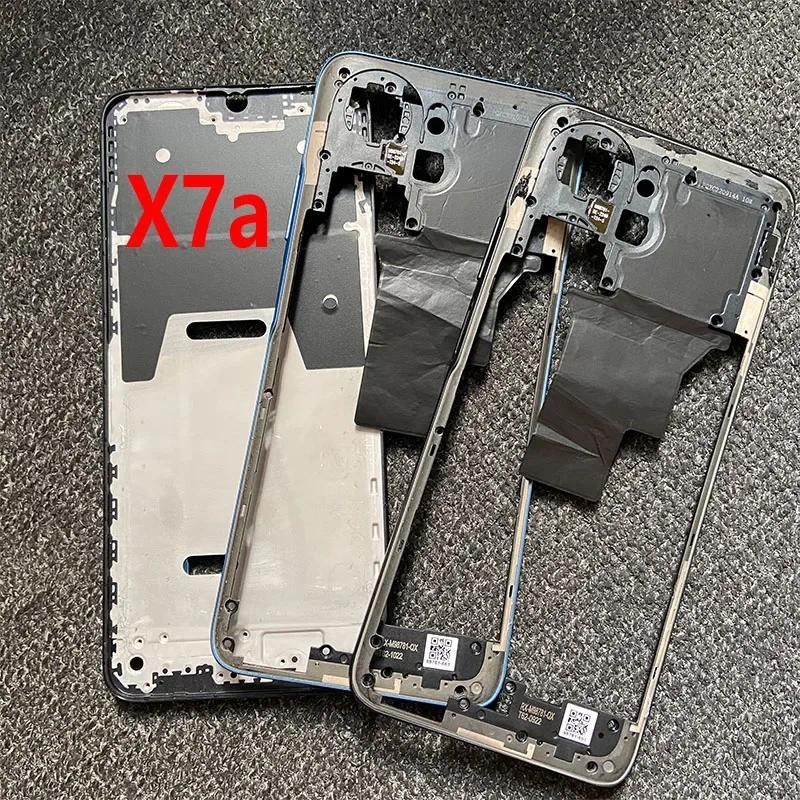 For Huawei Honor X7A Middle Frame Front LCD Frame Bezel Plate Housing Replacement RKY-LX1 RKY-LX2 RK