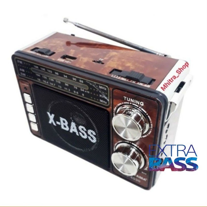 X-BASS FM Receiver EXTRA BASS Radio Bluetooth Portable Mitsuyama X-Bass MS 4020 BT Classic NEW PROMO