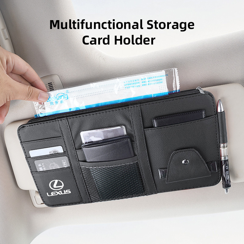 Car Sun Visor Wallet Card Bag Sunglasses Holder For Lexus RX330 IS250 Ct200h ES300h RX350 IS300h NX3