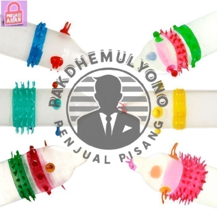 PM~ Promo Ramadhan  ~Ap  Kondom Bergerigi Elastis  Silikon Penggeli silikon gerigi import  pria