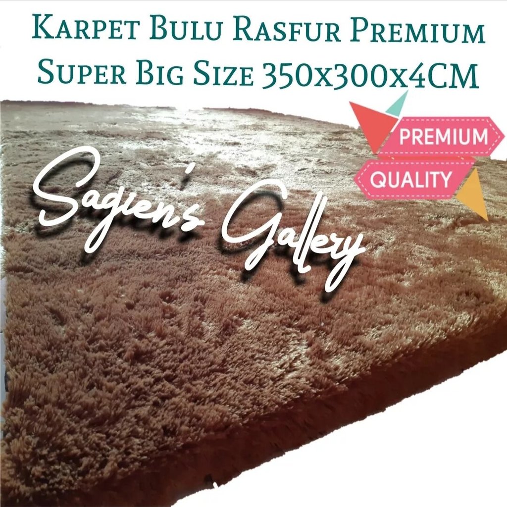 Karpet Bulu Matras Jumbo Size 350x300x4cm/ Surpet Bulu Rasfur Busa Royal Empuk Bintik Anti Slip
